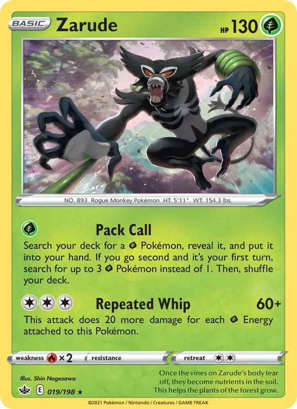Zarude, Pokémon card