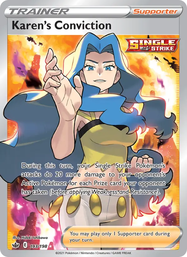 Karen's Conviction, Pokémon card