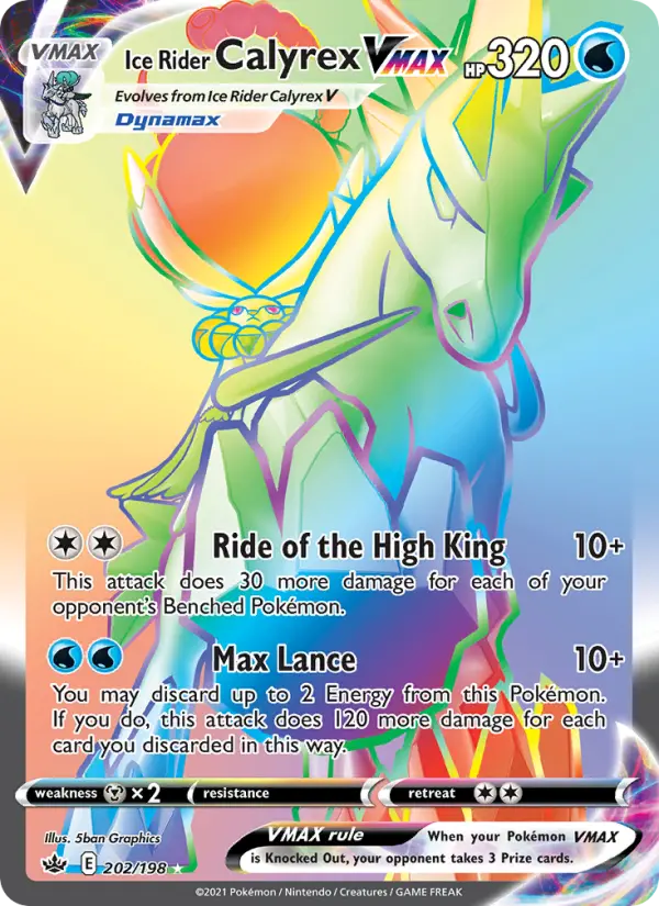 Ice Rider Calyrex VMAX, Pokémon card