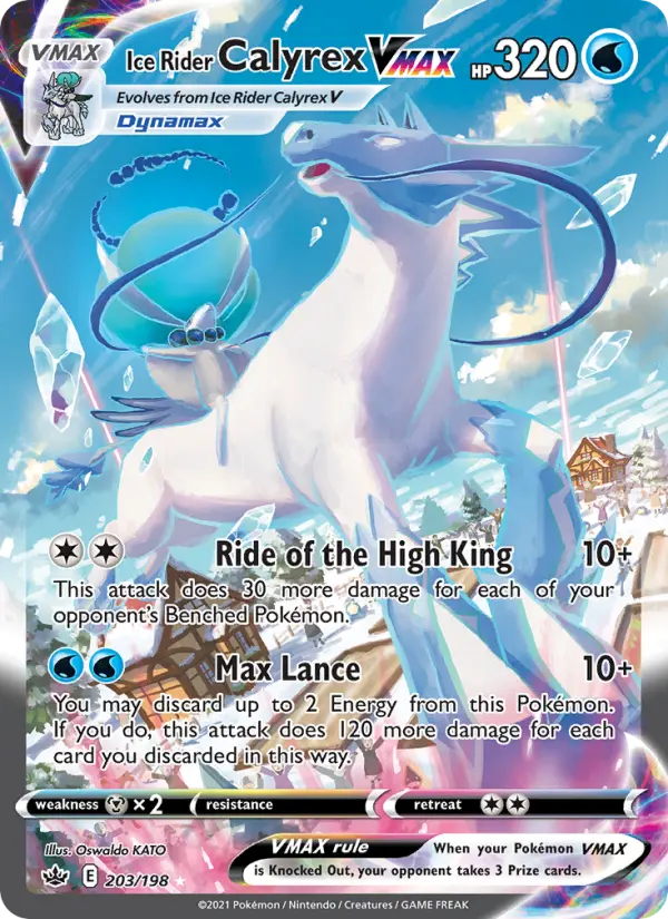 Ice Rider Calyrex VMAX, Pokémon card