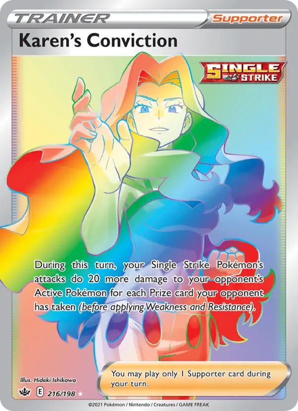 Karen's Conviction, Pokémon card