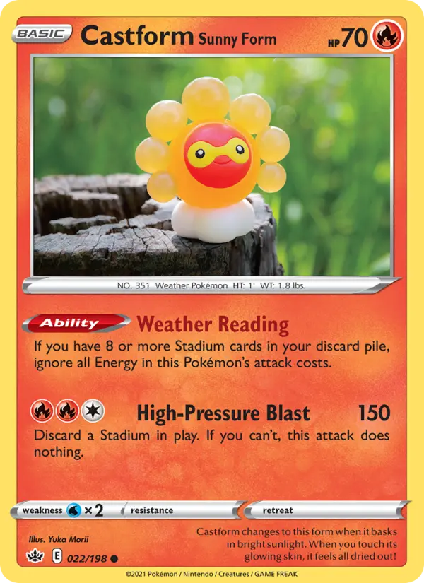 Castform Sunny Form, Pokémon card