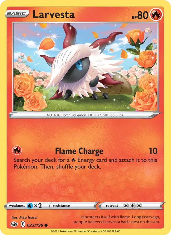 Larvesta, Pokémon card