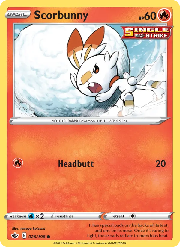 Scorbunny, Pokémon card