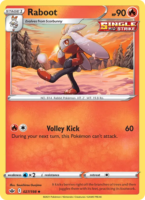 Raboot, Pokémon card