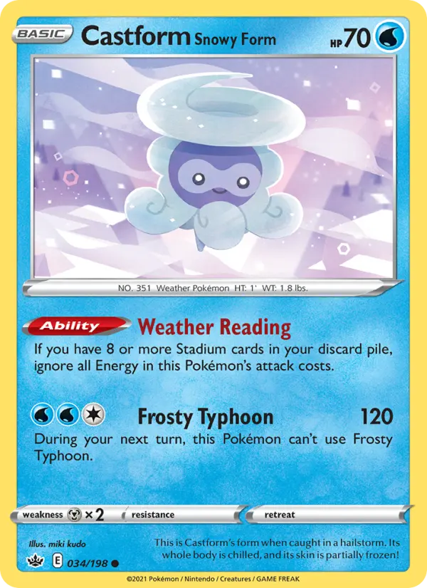Castform Snowy Form, Pokémon card