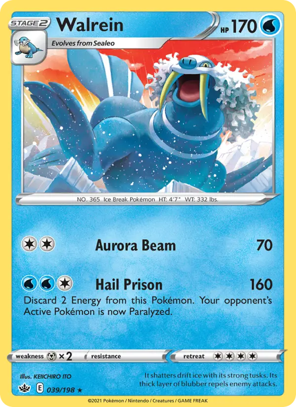 Walrein, Pokémon card