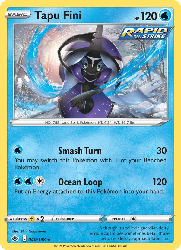Tapu Fini, Pokémon card
