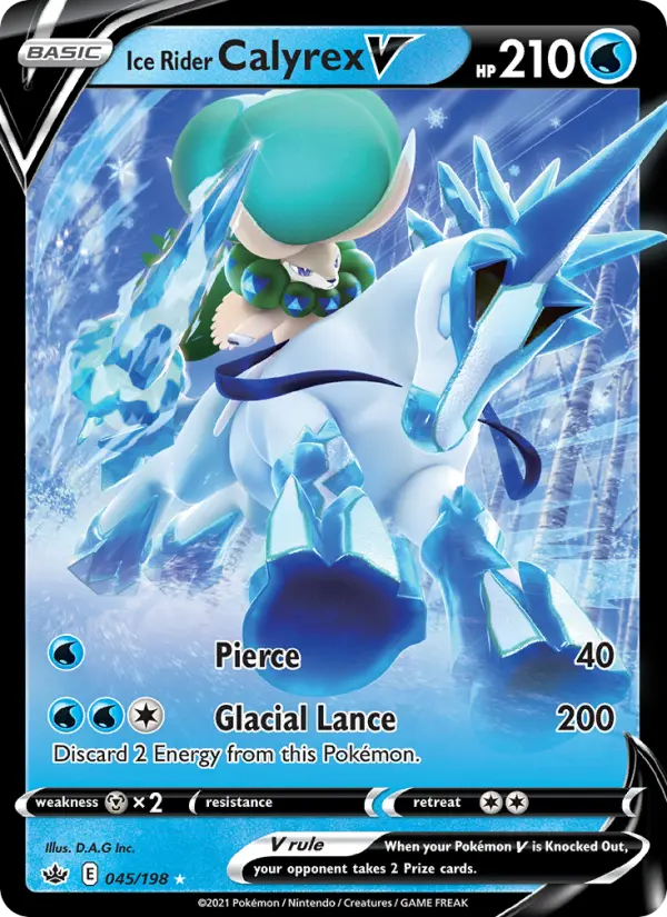 Ice Rider Calyrex V, Pokémon card
