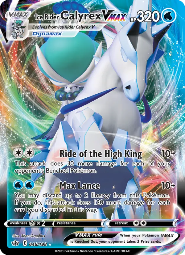 Ice Rider Calyrex VMAX, Pokémon card