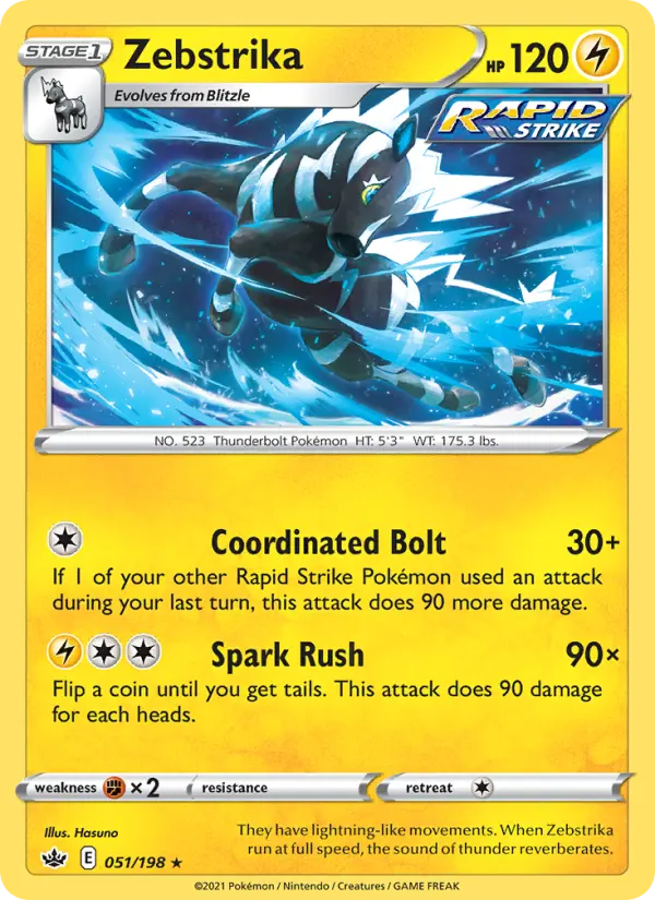 Zebstrika, Pokémon card