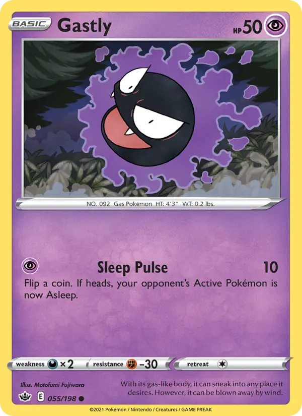 Gastly, Pokémon card