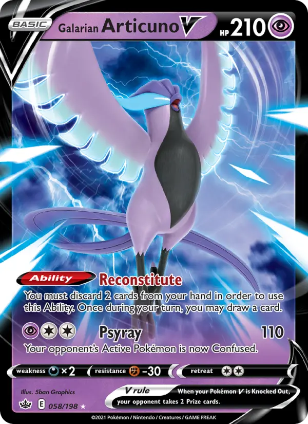 Galarian Articuno V, Pokémon card