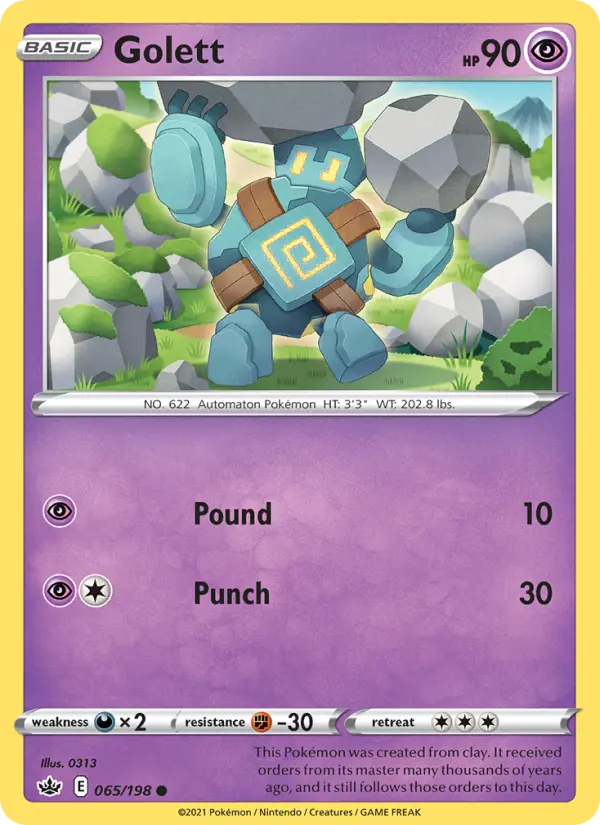 Golett, Pokémon card