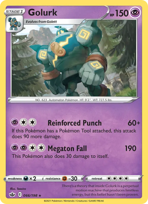 Golurk, Pokémon card