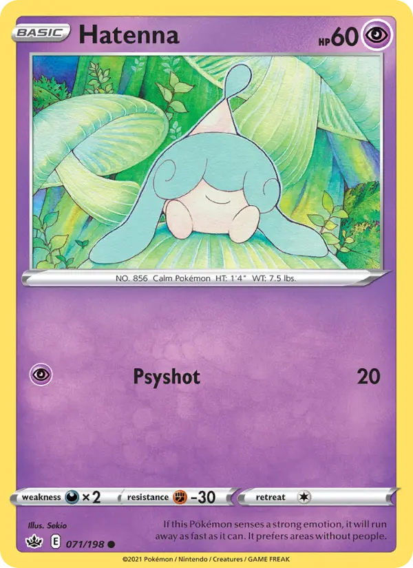 Hatenna, Pokémon card
