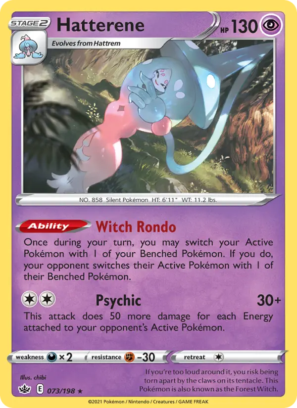 Hatterene, Pokémon card