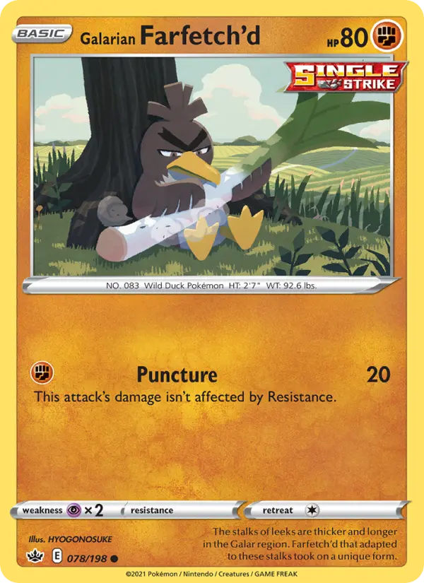 Galarian Farfetch'd, Pokémon card