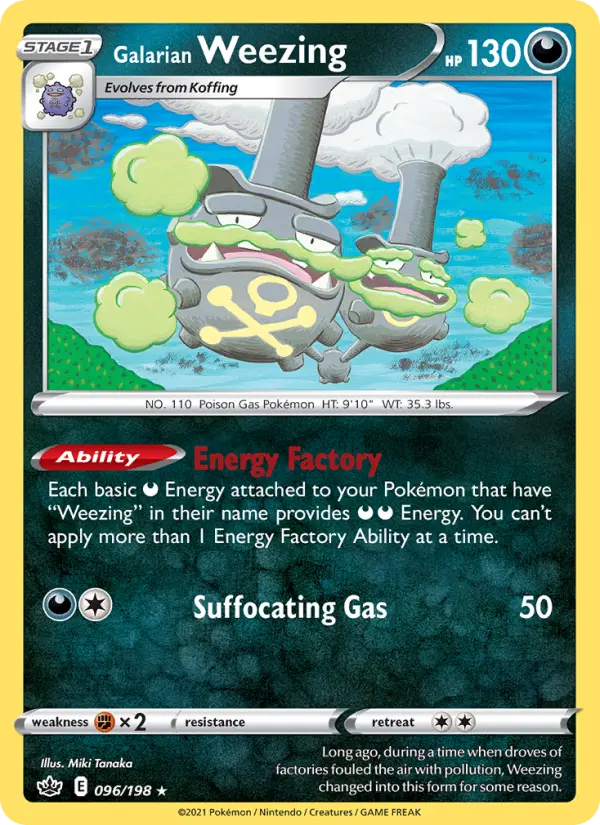 Galarian Weezing, Pokémon card