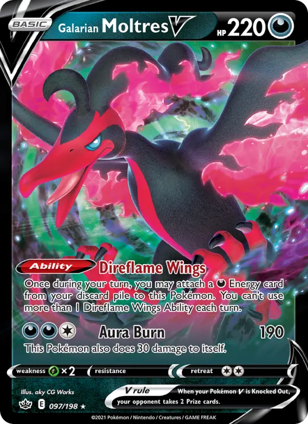 Galarian Moltres V, Pokémon card