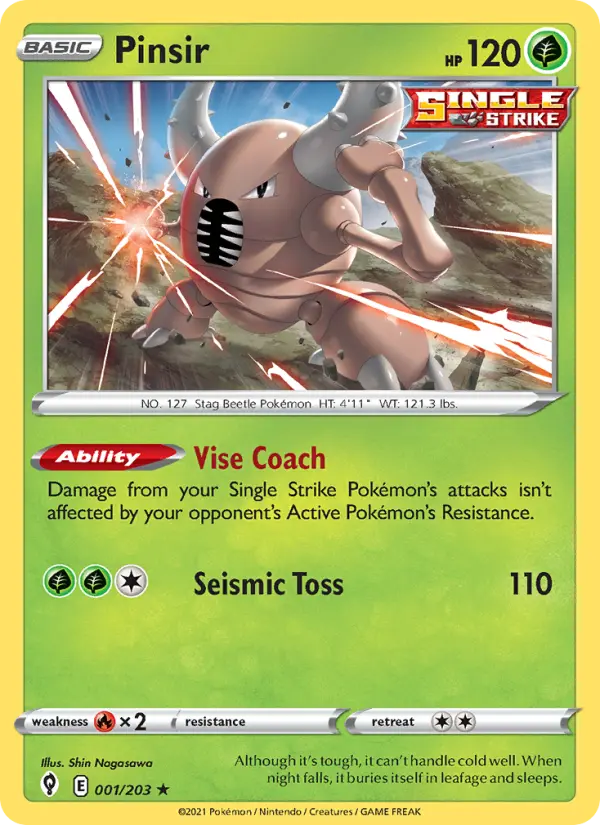 Pinsir, Pokémon card