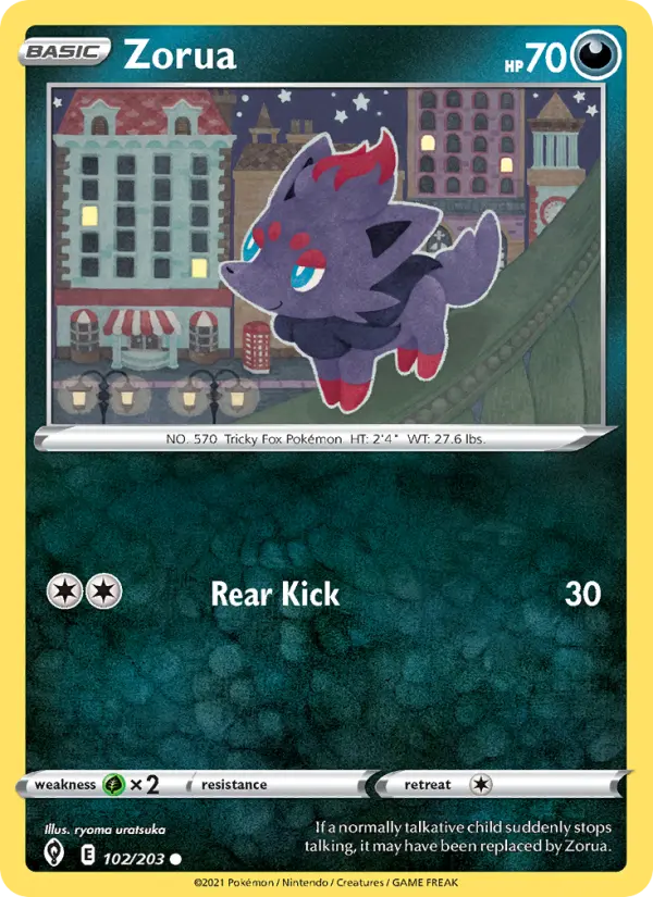 Zorua, Pokémon card
