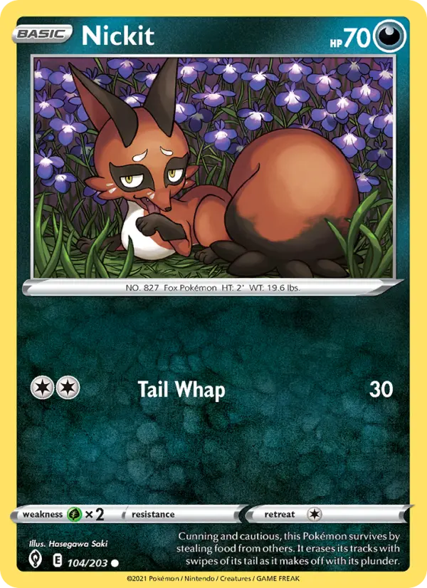 Nickit, Pokémon card