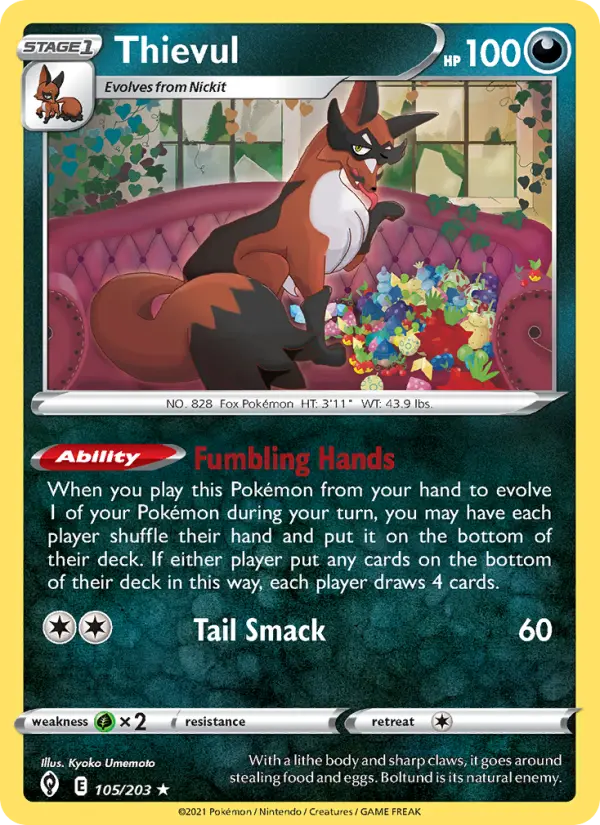 Thievul, Pokémon card