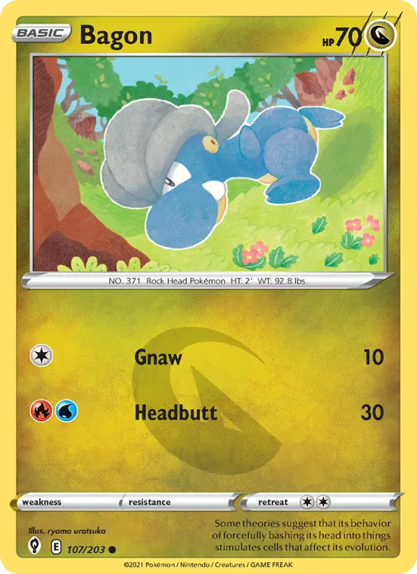 Bagon, Pokémon card