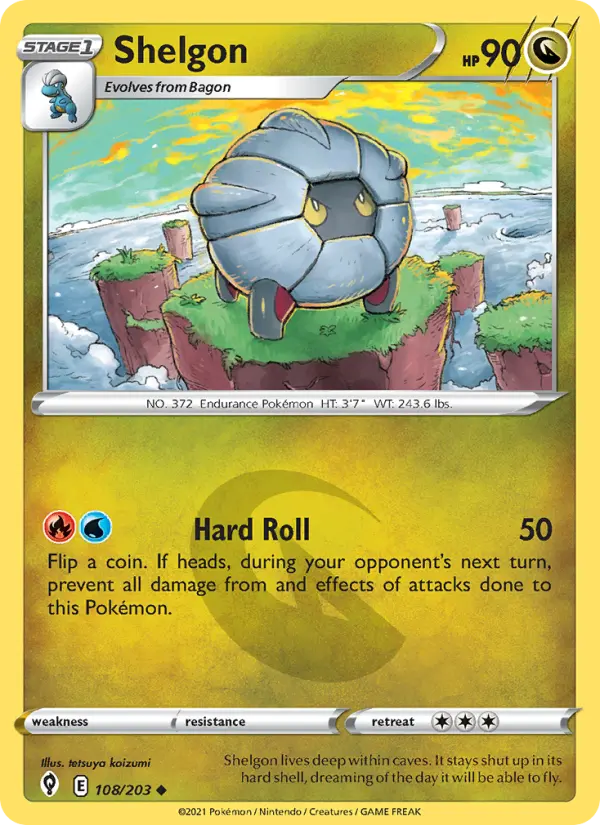 Shelgon, Pokémon card