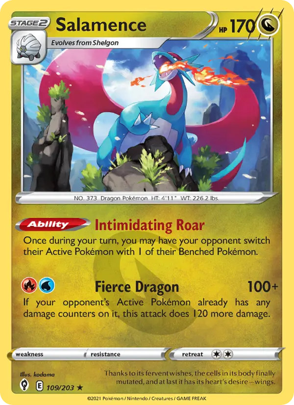 Salamence, Pokémon card