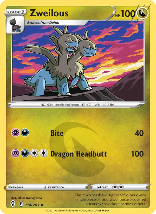 Zweilous, Pokémon card