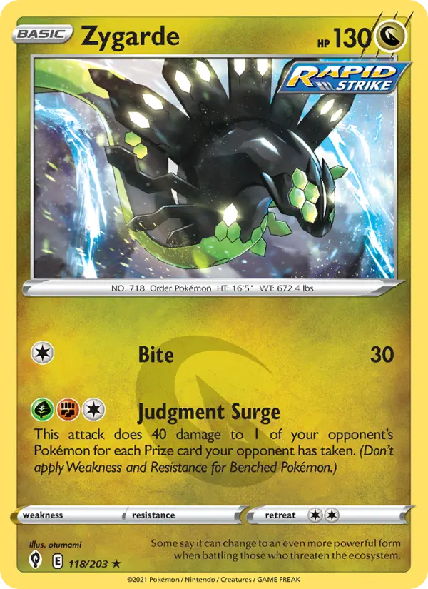 Zygarde, Pokémon card