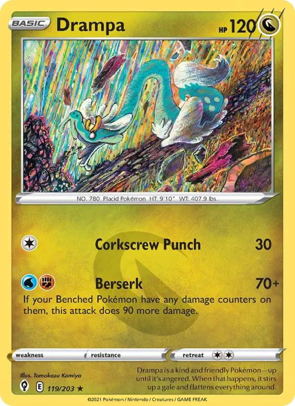 Drampa, Pokémon card