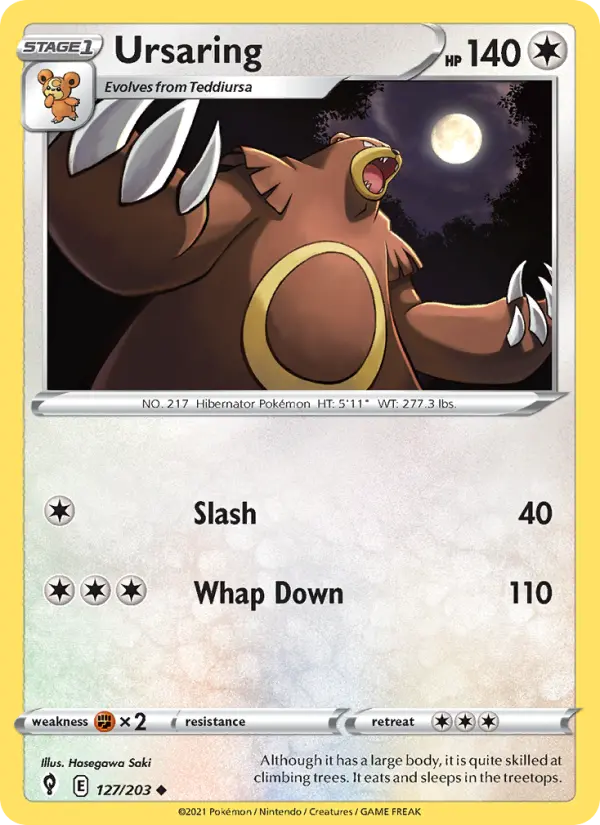 Ursaring, Pokémon card