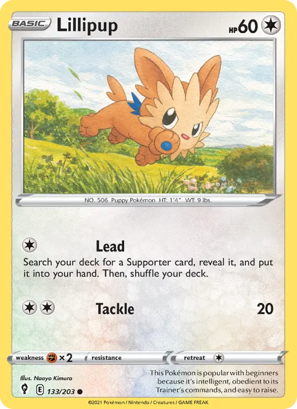 Lillipup, Pokémon card