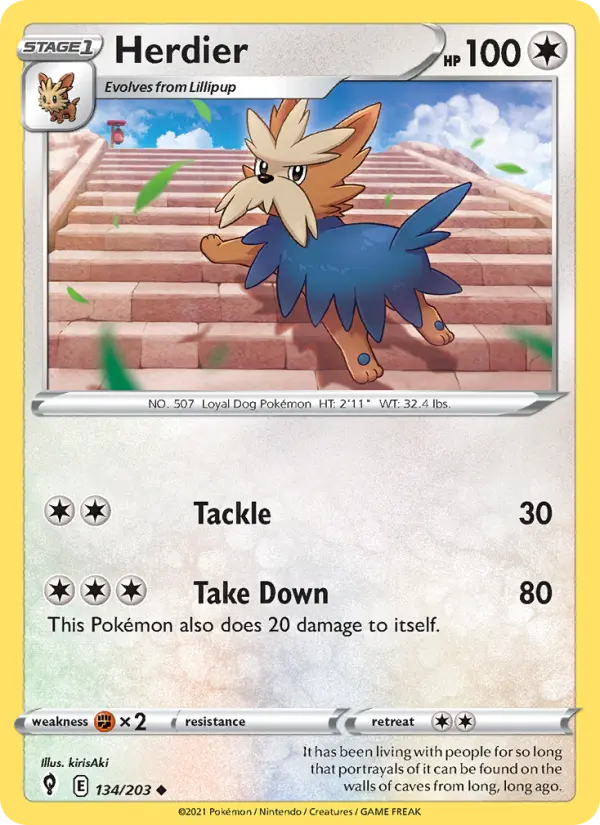 Herdier, Pokémon card