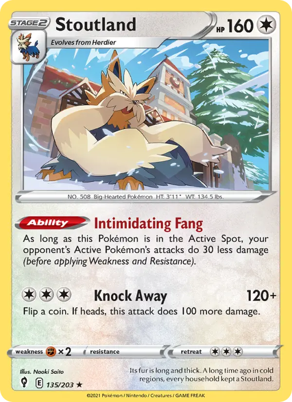 Stoutland, Pokémon card