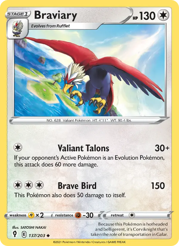 Braviary, Pokémon card