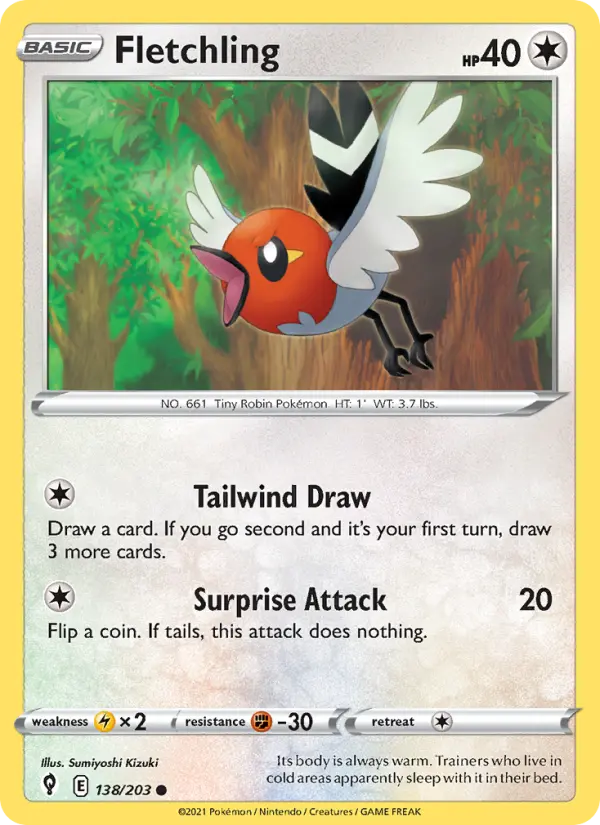 Fletchling, Pokémon card