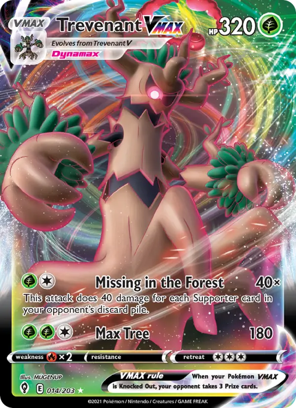 Trevenant VMAX, Pokémon card