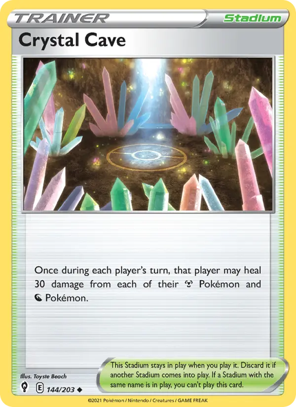Crystal Cave, Pokémon card