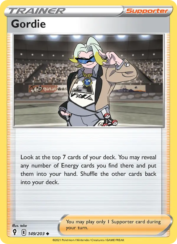 Gordie, Pokémon card