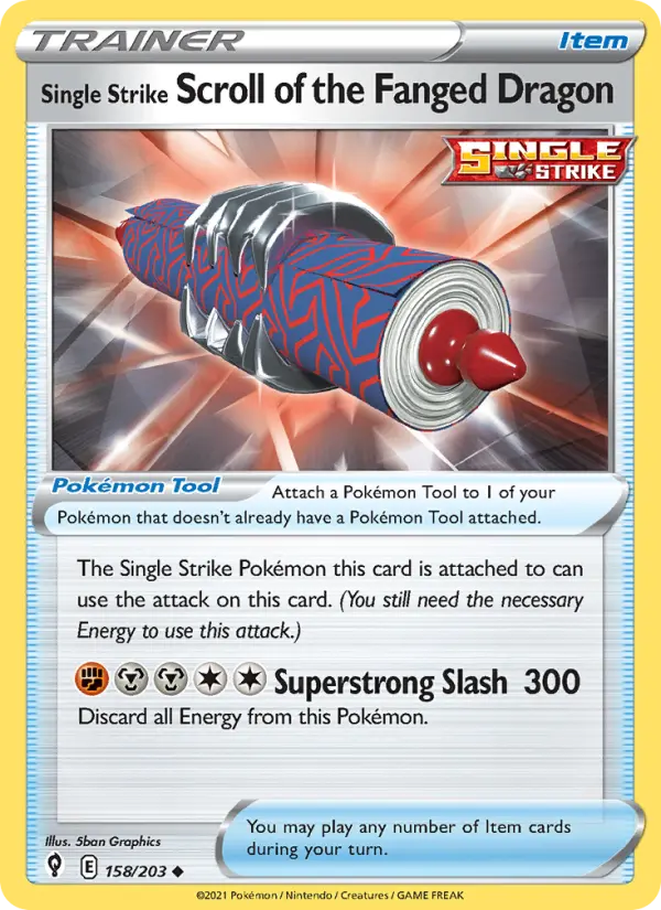 Single Strike Scroll of the Fanged Dragon, Pokémon card