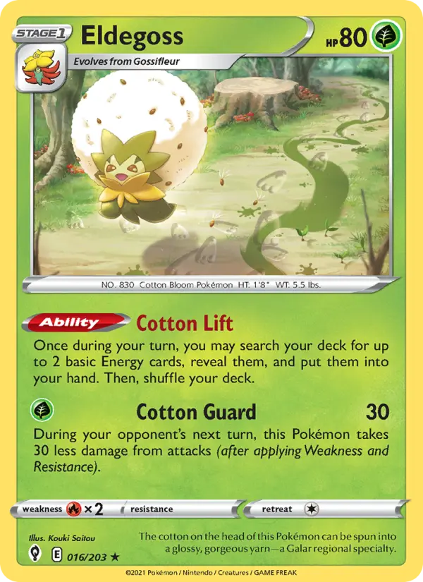 Eldegoss, Pokémon card