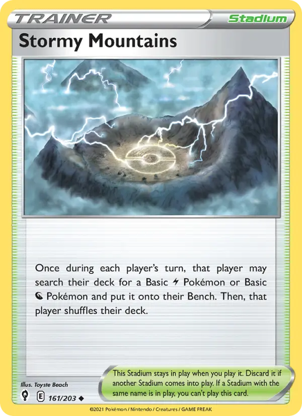 Stormy Mountains, Pokémon card