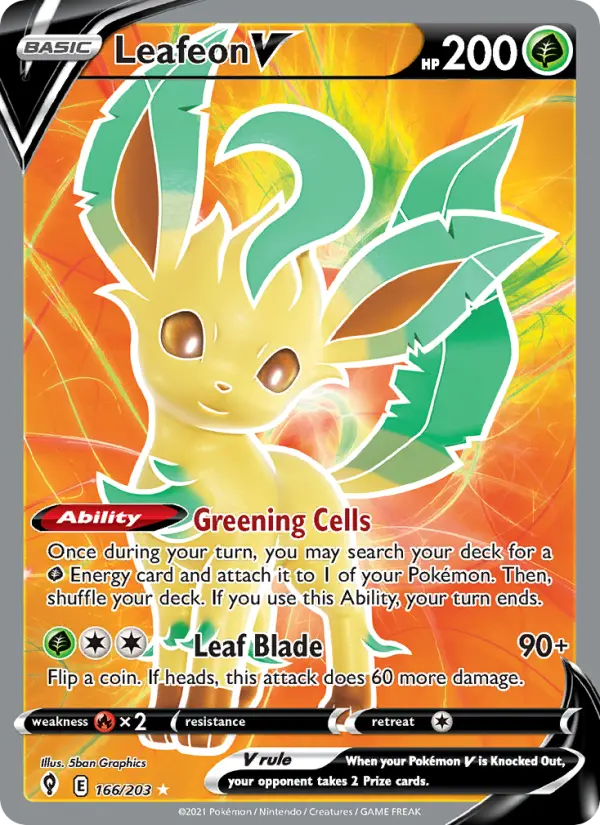 Leafeon V, Pokémon card