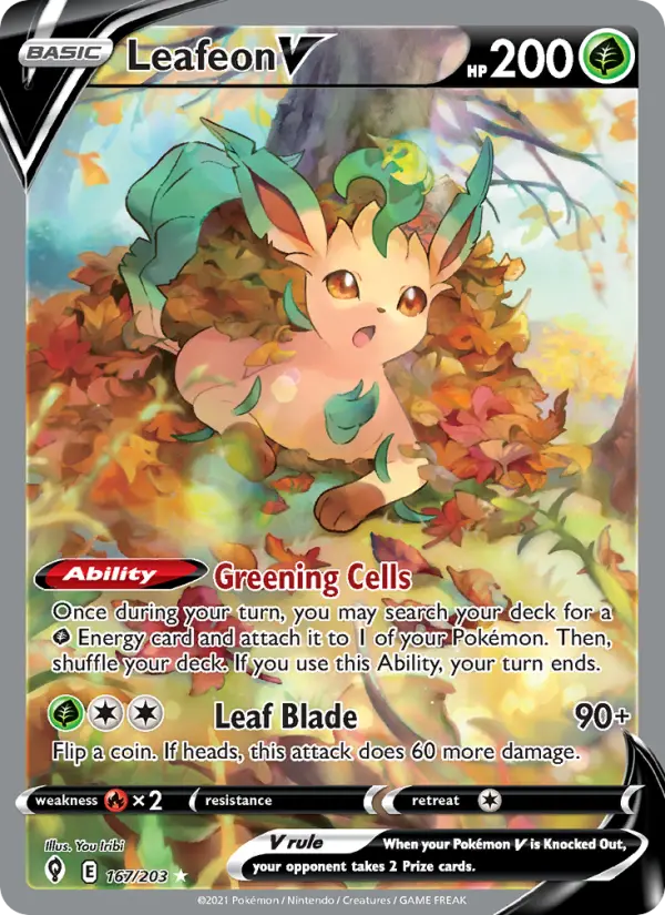 Leafeon V, Pokémon card