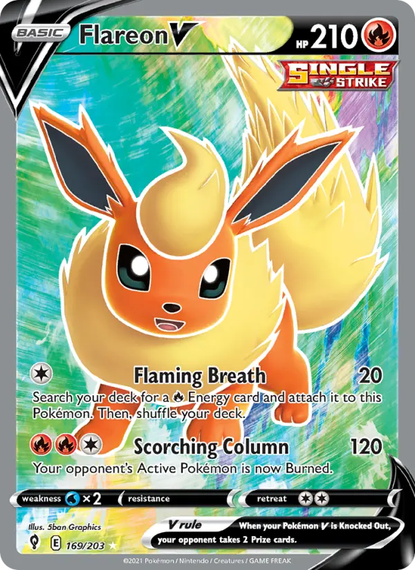 Flareon V, Pokémon card