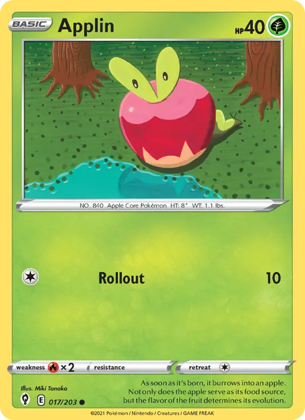Applin, Pokémon card